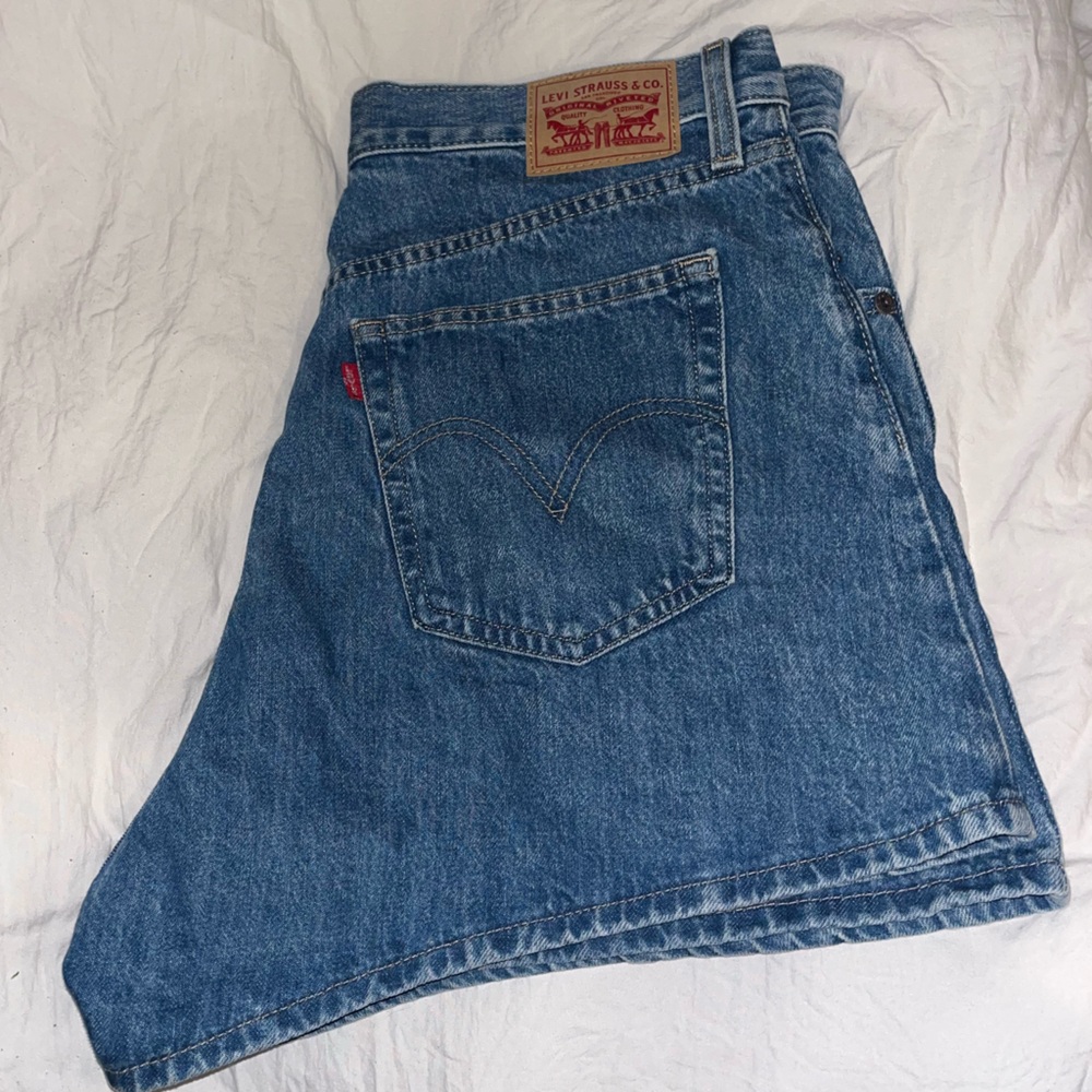 Levi's High Waisted Mom Jean Shorts